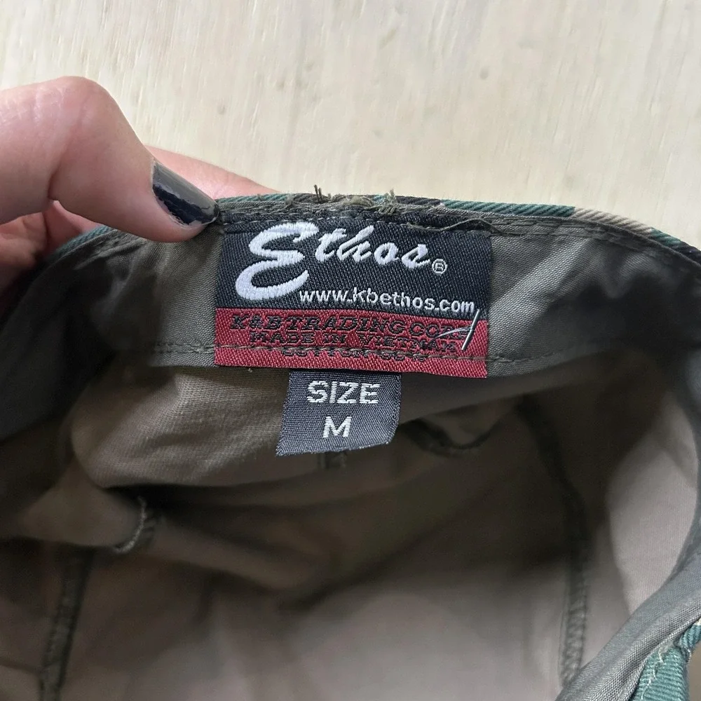 Ethos Hat Army Cap Mens Medium Green Camo Casual Summer Military Patrol